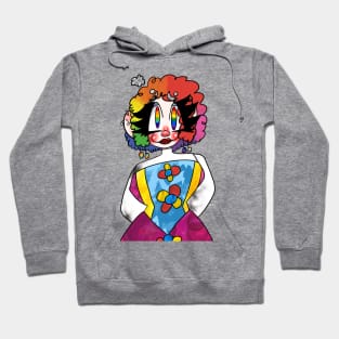 rainbow clown girl Hoodie